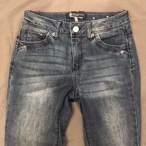 Dark wash skinny jeans